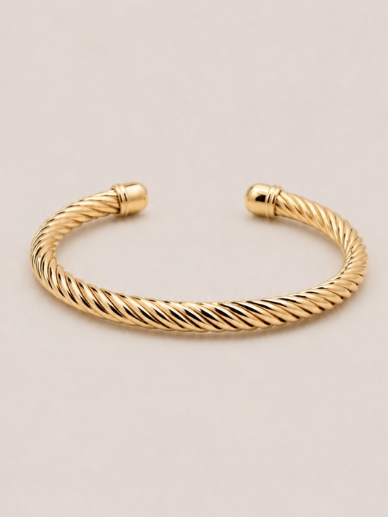 Jewelry - New! Gold Twist Channel Cuff Bracelet NWOT
